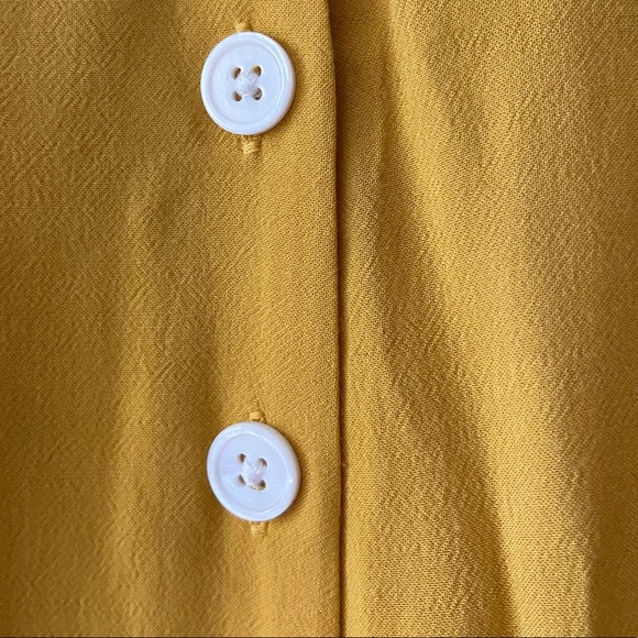NWOT Capulet brand @ Revolve button dress in saffron yellow Sz Small ☀️ charming - Picture 9 of 10
